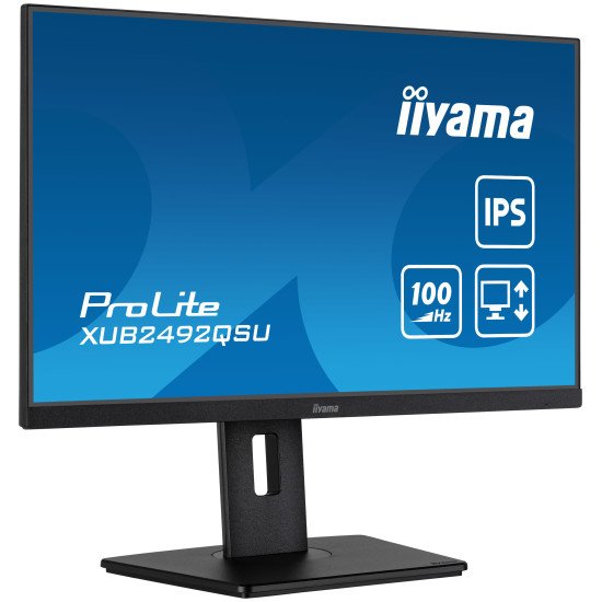 iiyama ProLite XUB2492QSU-B1 écran PC 60,5 cm (23.8") 2560 x 1440 pixels Wide Quad HD LED Noir