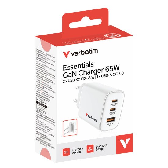 Verbatim 32353 chargeur d'appareils mobiles Universel Blanc Secteur Charge rapide Intérieure