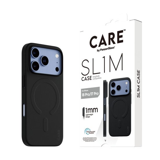 PanzerGlass CARE™ by ® SL1M Case Black w. MagSafe iPhone 2026 Pro | 17 Pro coque de protection pour téléphones portables Housse Transparent