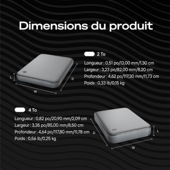 Seagate Expansion disque dur externe 2 To 2.5" USB Type-C Noir
