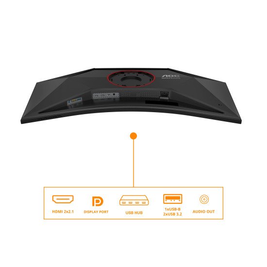 AOC G4 CU34G4Z écran PC 86,4 cm (34") 3440 x 1440 pixels Wide Quad HD LED Noir, Rouge AOC G4 CU34G4Z écran PC 86,4 cm (34") 3440 x 1440 pixels Wide Quad HD LED Noir, Rouge