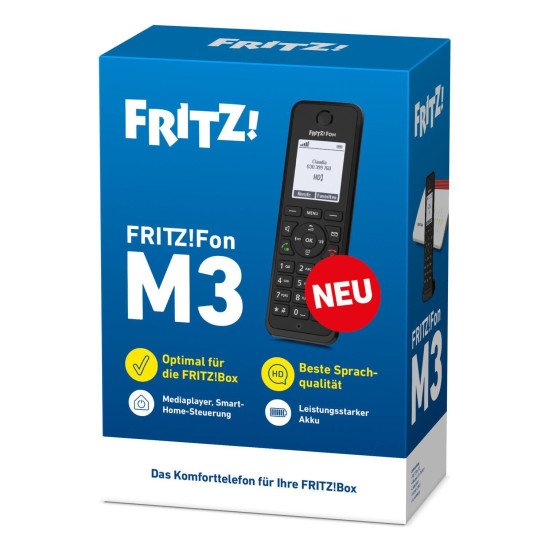 Fon M3 Téléphone DECT Identification de l'appelant Noir