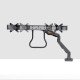 StarTech.com Bras pour Double Moniteur avec Barre Transversale, Écrans Jusqu'à 27", VESA 75x75/100x100, Max 15kg, Pince en C, Entièrement Articulé, Ressort Mécanique, TAA