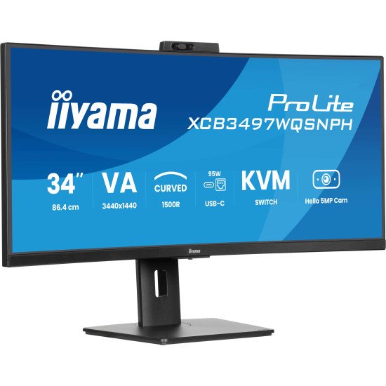 iiyama ProLite XCB3497WQSNPH-B1 écran PC 86,4 cm (34") 3440 x 1440 pixels Noir