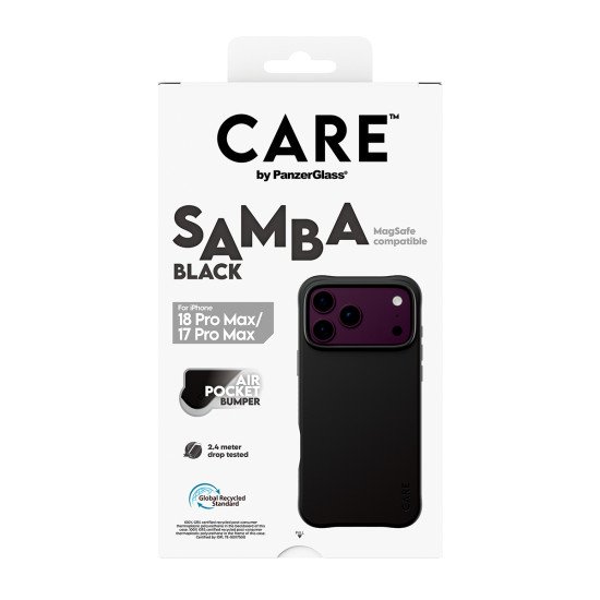 PanzerGlass CARE™ by ® Samba Case Black w. MagSafe iPhone 2026 Pro Max | 17 Pro Max coque de protection pour téléphones portables Housse Transparent