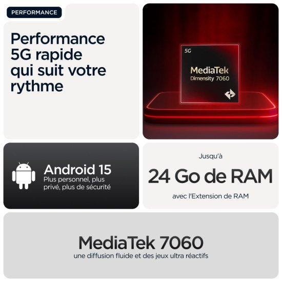 Motorola moto g56 5G 17,1 cm (6.72") Double SIM hybride Android 15 USB Type-C 8 Go 256 Go 5200 mAh Noir