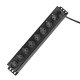 LogiLink PDU8D01 protection surtension Noir 8 sortie(s) CA 230 V 2 m