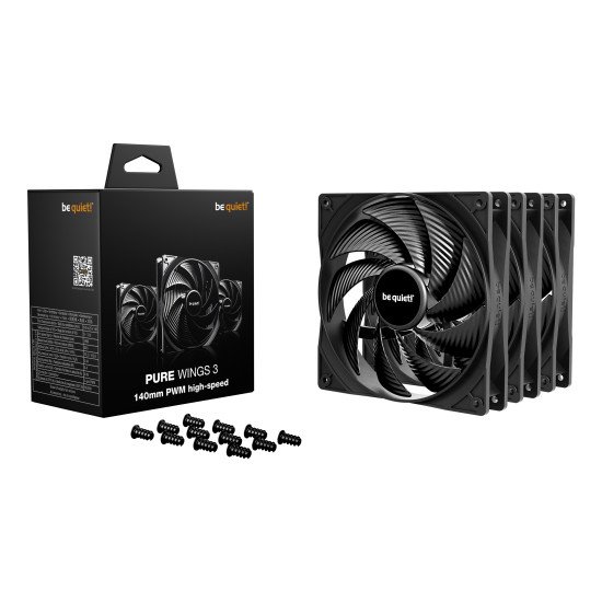 be quiet! Pure Wings 3 140 mm | Ventilateur PC silencieux high-speed | Pack de 3