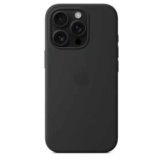 Apple Coque en silicone avec MagSafe pour iPhone 16 Pro - Noir Apple Coque en silicone avec MagSafe pour iPhone 16 Pro - Noir