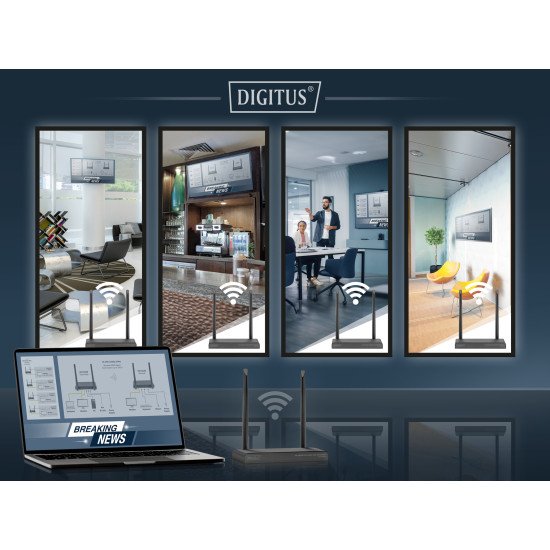 Digitus Kit extender KVM HDMI sans fil 4K, 150 m