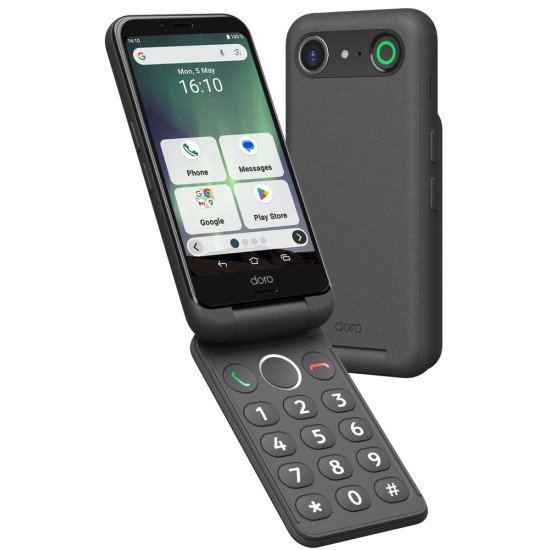 Doro Aurora A20 11,4 cm (4.5") Double SIM Android 14 4G USB Type-C 4 Go 64 Go 3000 mAh Graphite