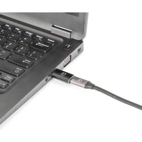 Manhattan Adaptateur USB-C vers USB-A, femelle vers mâle, 10 Gbit/s (USB 3.2 Gen 2 / USB 3.1), noir, garantie à vie
