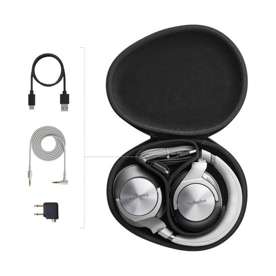 Technics EAH-A800 Casque Avec fil &sans fil Arceau Appels/Musique USB Type-C Bluetooth Argent Technics EAH-A800 Casque Avec fil &sans fil Arceau Appels/Musique USB Type-C Bluetooth Argent