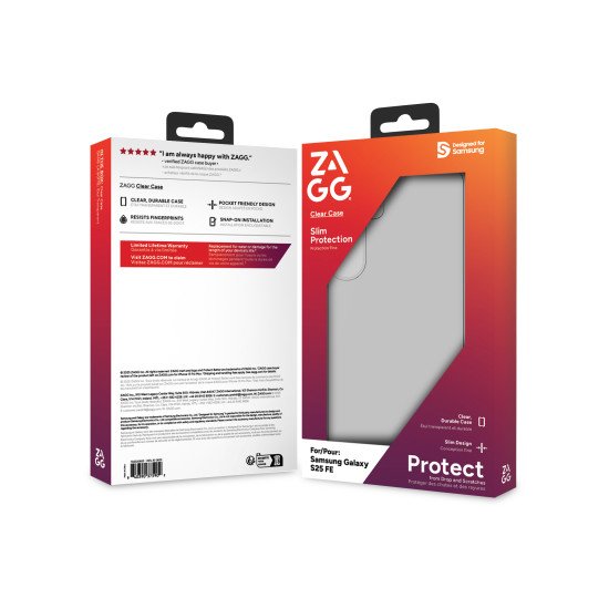 ZAGG Clear coque de protection pour téléphones portables 17 cm (6.7") Housse Transparent ZAGG Clear coque de protection pour téléphones portables 17 cm (6.7") Housse Transparent