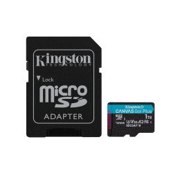 Kingston Technology Carte microSDXC Canvas Go Plus Gen4 200 Mo/s A2 U3 V30 1 To + adaptateur