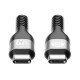 Manhattan Câble USB-C vers USB-C rapide (240 W), 2 m, charge ordinateur portable, compatible tous PC portables (un chargeur mural USB-C de 240 W supplémentaire est nécessaire), portée extra-longue, noir, garantie 3 ans