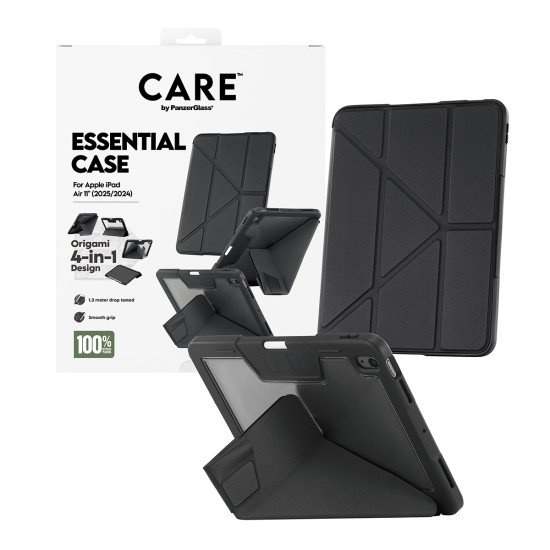 PanzerGlass CARE™ by Essential Case Black iPad Air 11" (2024-2026) coque de protection pour téléphones portables Housse Noir