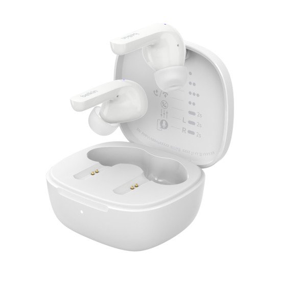 Belkin SoundForm Motion Casque True Wireless Stereo (TWS) Ecouteurs Appels/Musique/Sport/Au quotidien Bluetooth Blanc