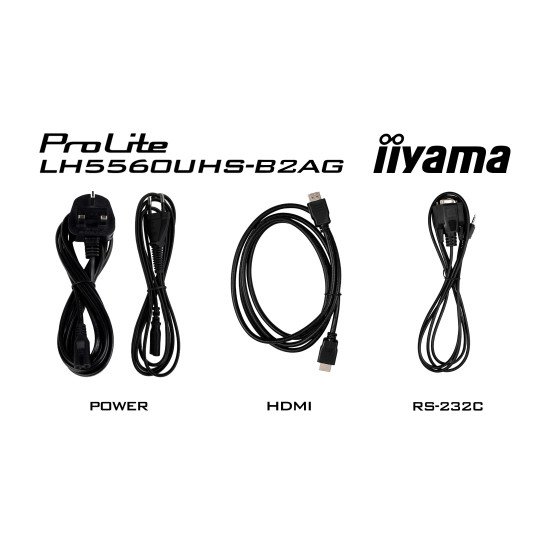 iiyama LH5560UHS-B2AG Écran d'affichage dynamique Carte A numérique 139,7 cm (55") LED Wifi 500 cd/m² 4K Ultra HD Noir Intégré dans le processeur Android 11 24/7 iiyama LH5560UHS-B2AG Écran d'affichage dynamique Carte A numérique 139,7 cm (55") LED Wifi 500 cd/m² 4K Ultra HD Noir Intégré dans le processeur Android 11 24/7