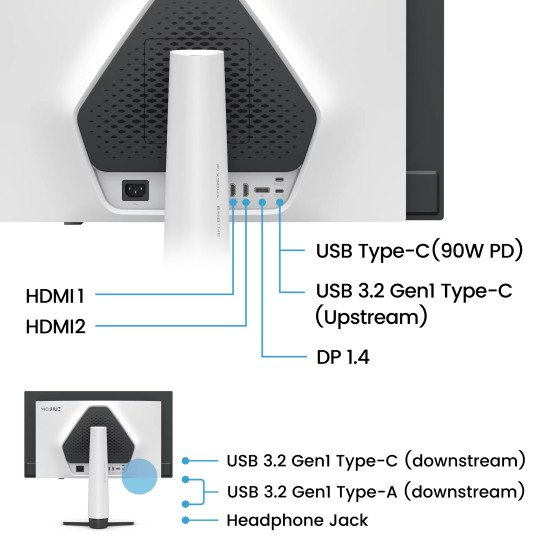 BenQ EX271UZ écran PC 67,3 cm (26.5") 3840 x 2160 pixels 4K Ultra HD OLED Noir, Blanc
