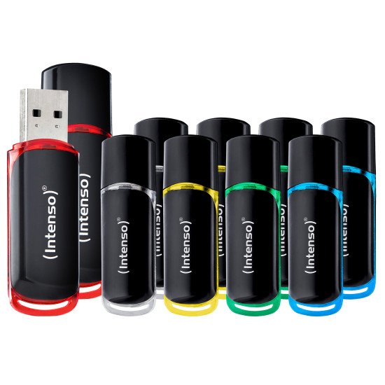Intenso 3511561 lecteur USB flash 8 Go USB Type-A 2.0 Noir, Rouge, Vert, Transparent, Jaune, Bleu
