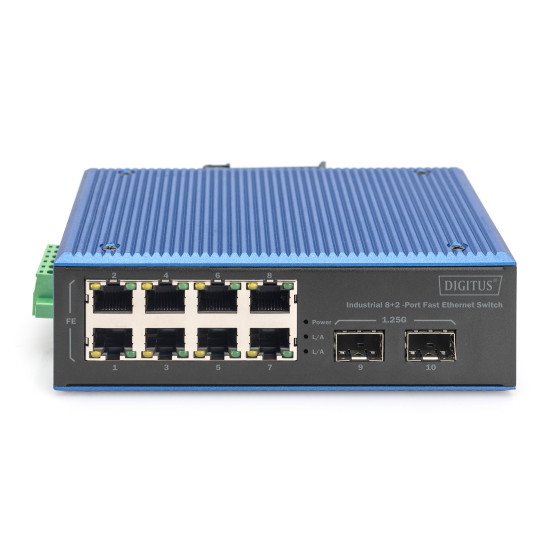 Digitus Commutateur Fast Ethernet industriel 8+2 ports