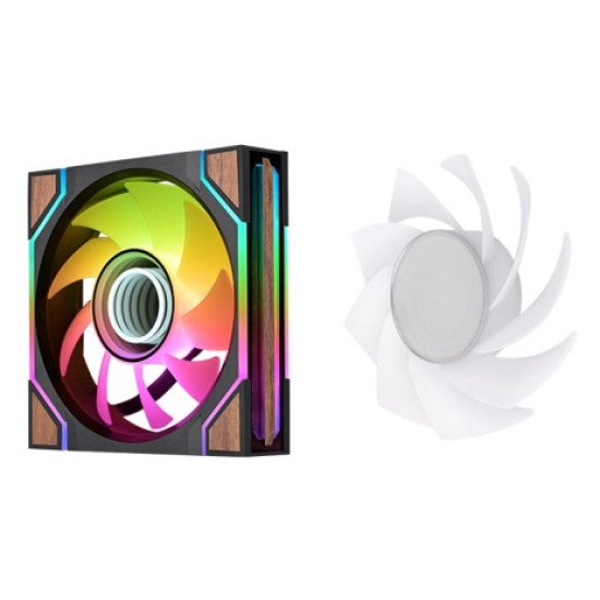 Thermaltake SWAFAN 120 EX INFINITY Boitier PC Ventilateur 12 cm Bois, Noir 3 pièce(s)