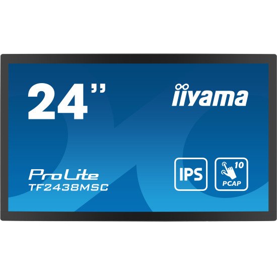 iiyama PROLITE Carte A numérique 61 cm (24") LED 600 cd/m² Full HD Noir Écran tactile