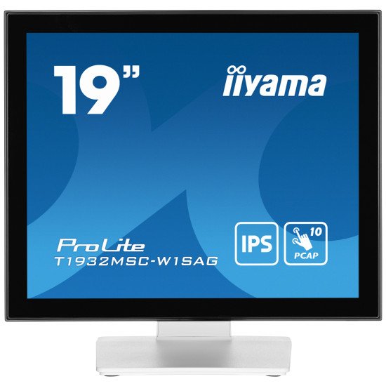 iiyama ProLite T1932MSC-W1SAG écran PC 48,3 cm (19") 1280 x 1024 pixels Full HD LED Écran tactile Dessus de table Blanc