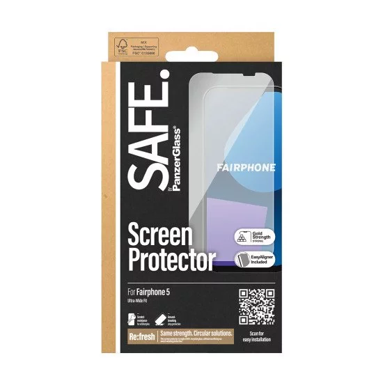 PanzerGlass SAFE by PG Fairphone 5 UWF WA Protection d'écran transparent 50 pièce(s) PanzerGlass SAFE by PG Fairphone 5 UWF WA Protection d'écran transparent 50 pièce(s)