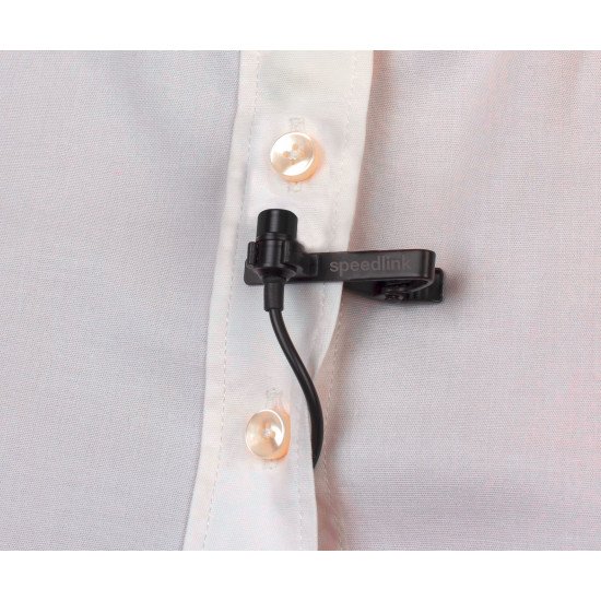 SPEEDLINK SPES Noir Microphone à clipser