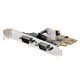 StarTech.com Carte d'Interface Série PCI Express à 2 ports, Carte Série PCIe à 2 Ports vers RS232 (DB9), UART 16C1050, Supports à Profil Bas/Plein, Rétention COM, pour Windows/Linux