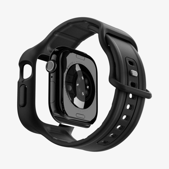 Spigen Vault Pro Boîtier + bracelet Noir Acier inoxydable, Polyuréthane thermoplastique (TPU)