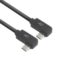 ACT Câble USB 3.0 10 Gbit/s 60 W USB Type-C (coudé à gauche/droite) vers USB Type-C (coudé à gauche/droite), 0.5 mètres ACT Câble USB 3.0 10 Gbit/s 60 W USB Type-C (coudé à gauche/droite) vers USB Type-C (coudé à gauche/droite), 0.5 mètres