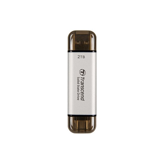 Transcend ESD310 lecteur USB flash 2 To USB Type-A / USB Type-C Argent
