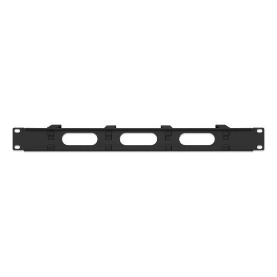 Intellinet Panneau de gestion des câbles 19", 1U, 4 anneaux plastiques courts, noir