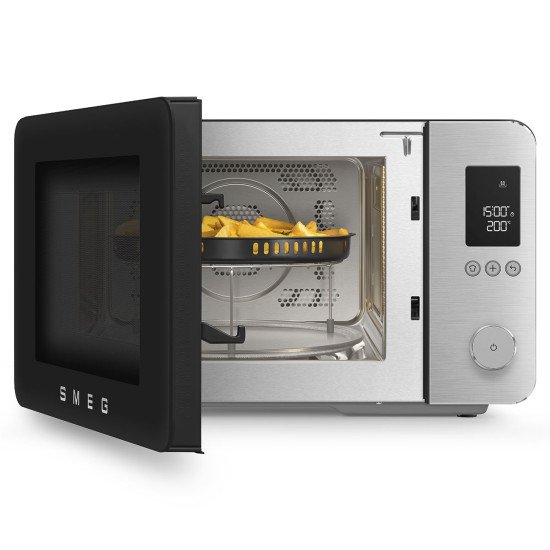 Smeg MOC02BLMEU micro-onde Noir Micro-onde combiné Comptoir 27 L 1450 W