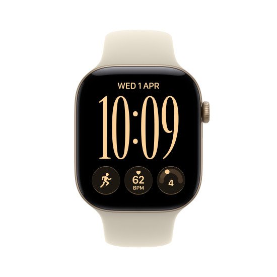 Apple Watch Series 12 OLED 42 mm Numérique 374 x 446 pixels Écran tactile Or Wifi GPS (satellite)