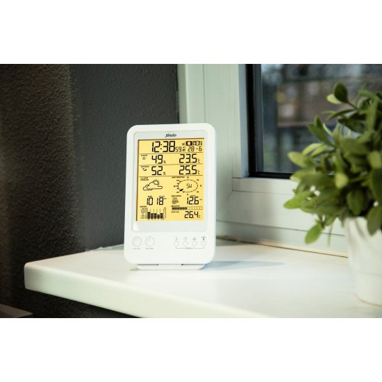 Alecto WS-4800 station météo numérique Blanc LCD Batterie