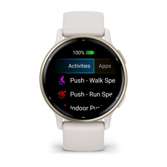 Garmin Vivoactive 5 3,05 cm (1.2") AMOLED Numérique 390 x 390 pixels Écran tactile Blanc Wifi GPS (satellite)