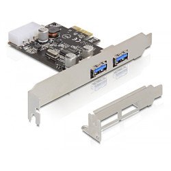 DeLOCK 2x USB 3.0 PCI Express card carte et adaptateur d'interfaces USB 3.2 Gen 1 (3.1 Gen 1) Interne DeLOCK 2x USB 3.0 PCI Express card carte et adaptateur d'interfaces USB 3.2 Gen 1 (3.1 Gen 1) Interne