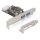 DeLOCK 2x USB 3.0 PCI Express card carte et adaptateur d'interfaces USB 3.2 Gen 1 (3.1 Gen 1) Interne