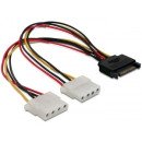 DeLOCK SATA 15pin > 2x 4pin Molex female 20cm DeLOCK SATA 15pin > 2x 4pin Molex female 20cm