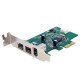 StarTech.com Carte Adaptateur PCI Express vers 3 Ports FireWire - Faible Encombrement - 800 et 400