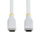 StarTech.com Câble USB4 de 1m, 40 Gbps, Câble USB-C Certifié USB-IF, 240 W PD, 8K 60Hz/4K 240Hz DP2.1 DP40, Gaine TPE, Compatible Thunderbolt 4 - Cordon USB-C Blanc