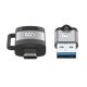 Manhattan Kit 2 pièces : adaptateurs USB-C vers USB-A et USB-A vers USB-C, conversions mâle/femelle, 5 Gbit/s (USB 3.2 Gen 1 / USB 3.0), noir/argent, garantie à vie