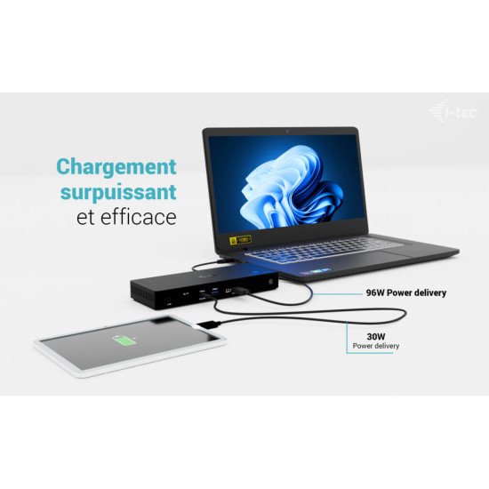 i-tec Thunderbolt4 Triple Display Docking Station + Power Delivery 96W i-tec Thunderbolt4 Triple Display Docking Station + Power Delivery 96W