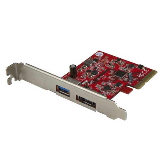 StarTech.com Carte contrôleur PCIe à USB 3.1 (10 Gb/s) et eSATA III (6 Gb/s)