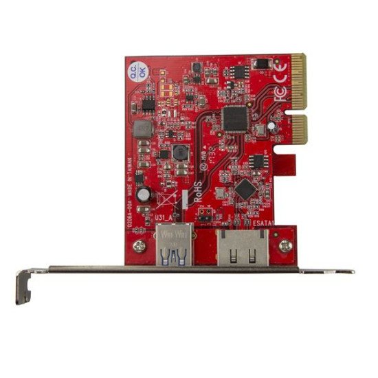 StarTech.com Carte contrôleur PCIe à USB 3.1 (10 Gb/s) et eSATA III (6 Gb/s)