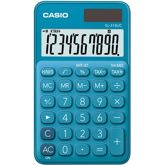 Casio SL-310UC-BU calculatrice Poche Calculatrice basique Bleu